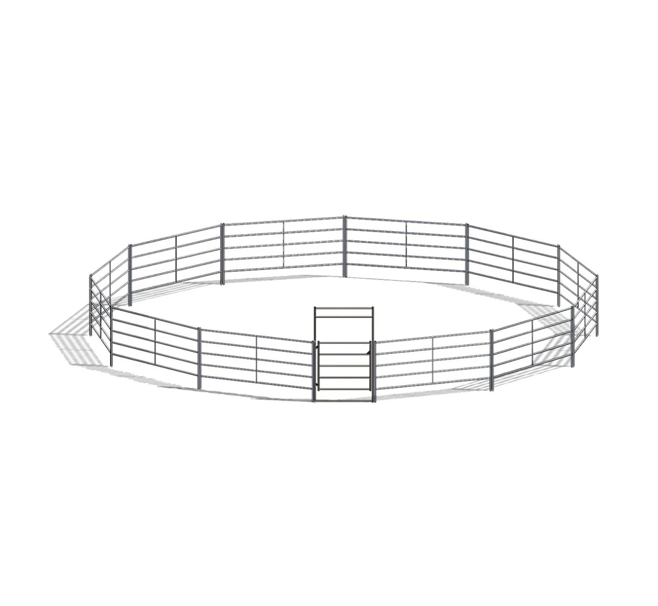 50 ft Economy Round Pen (5-Rail) 14-Gauge Steel Rangecraft
