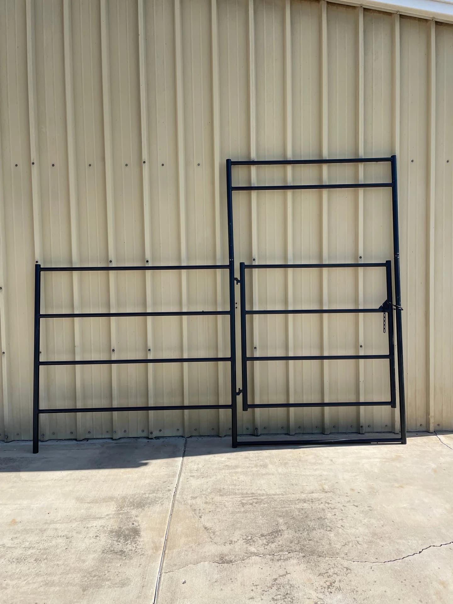 Two Premium 10×20 Side by Side Stall Kit (4 Rail) 14 Gauge Steel Rustic, view 6