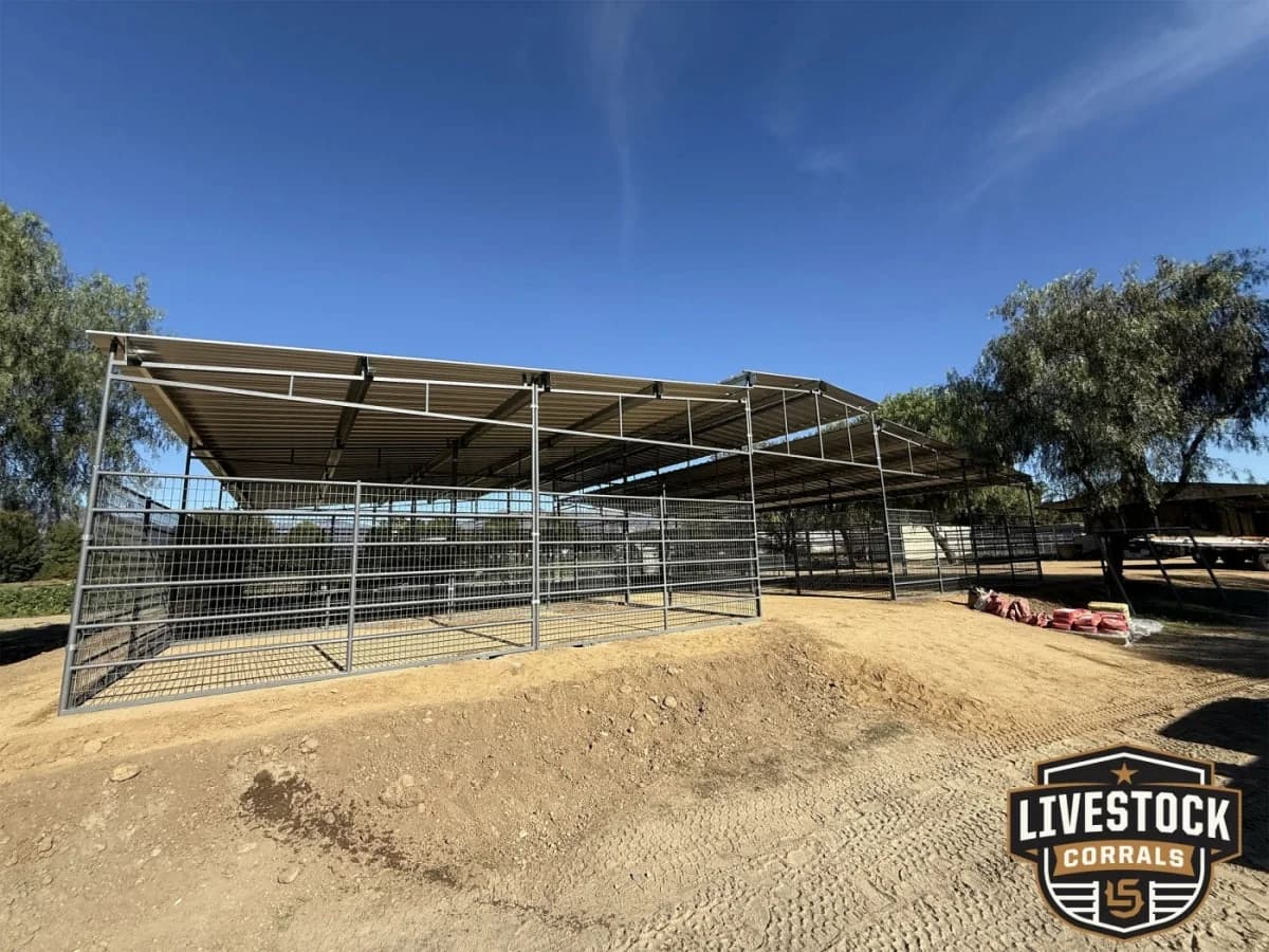 Pro Equine Facility Mare Motel | Fully Covered 12×24 Stalls | 6 ft Welded Wire Panels, view 2