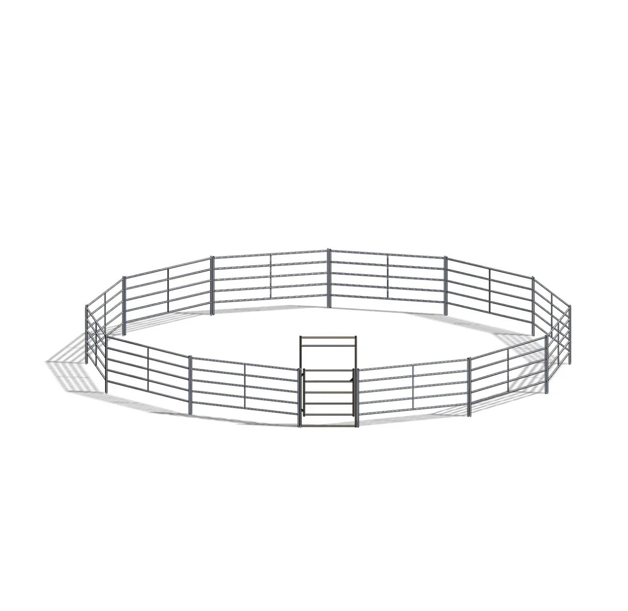 60 ft Round Pen (5-Rail) 14-Gauge Steel