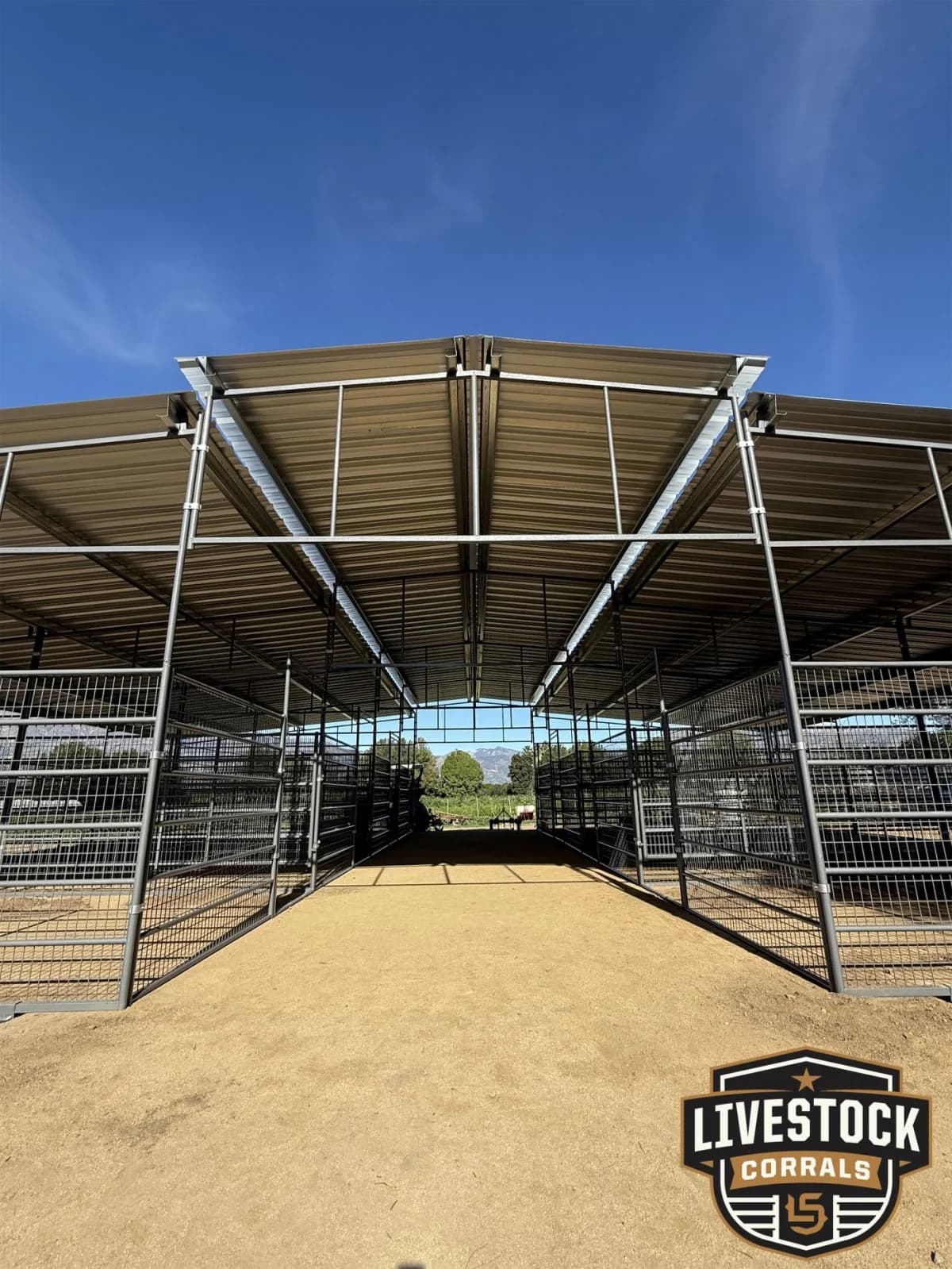 Pro Equine Facility Mare Motel | Fully Covered 12×24 Stalls | 6 ft Welded Wire Panels, view 3