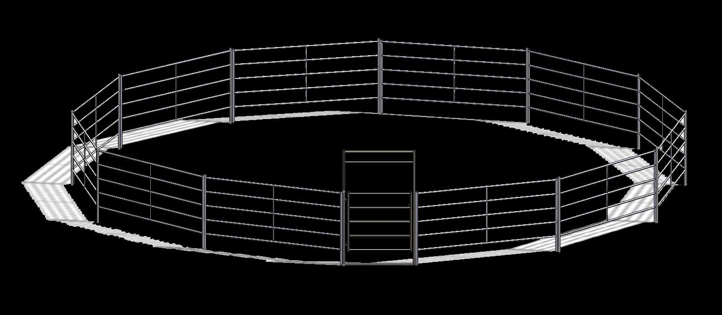 40 ft Round Pen (5-Rail) 14-Gauge Steel, view 11