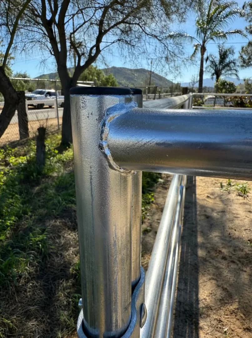Light Duty 12×5 Horse Corral Panel | 4-Rail | 16-Gauge | Galvanized, view 2