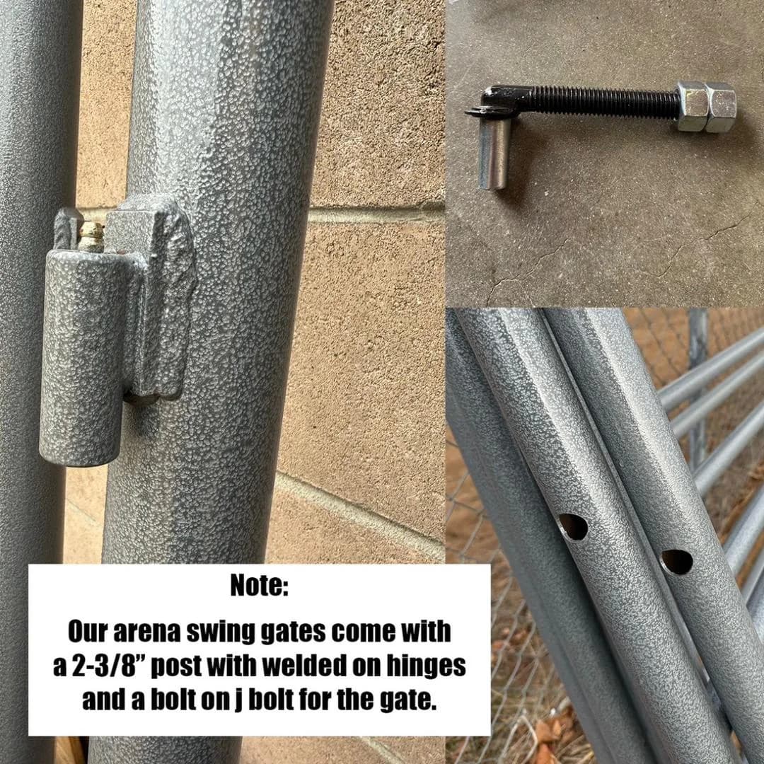 Standard Arena Swing Gate 4 ft × 12 ft (5-Rail) 14 Gauge, view 6