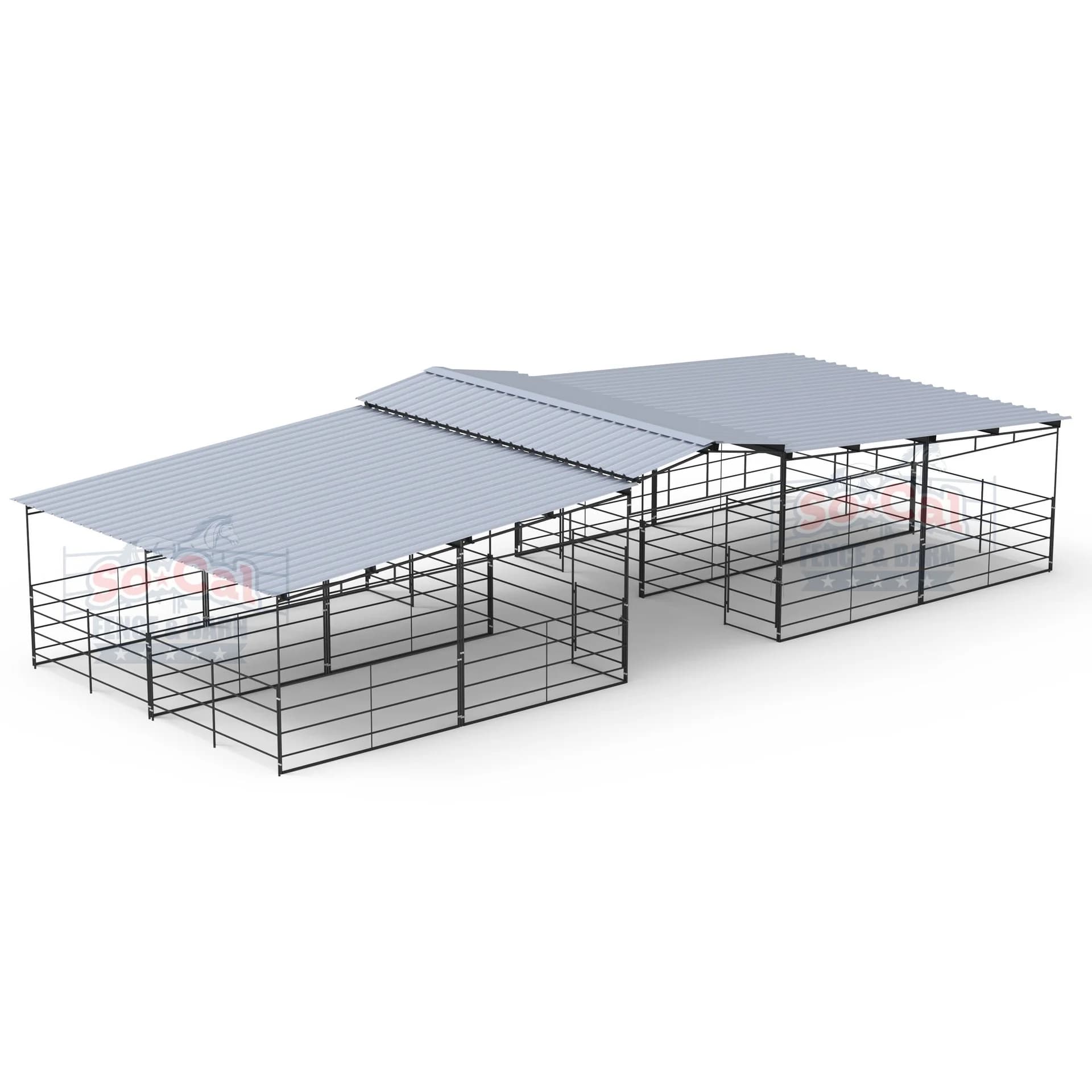 Mare Motel | Fully Covered 12×24 Stalls| | 4-Rail, view 3