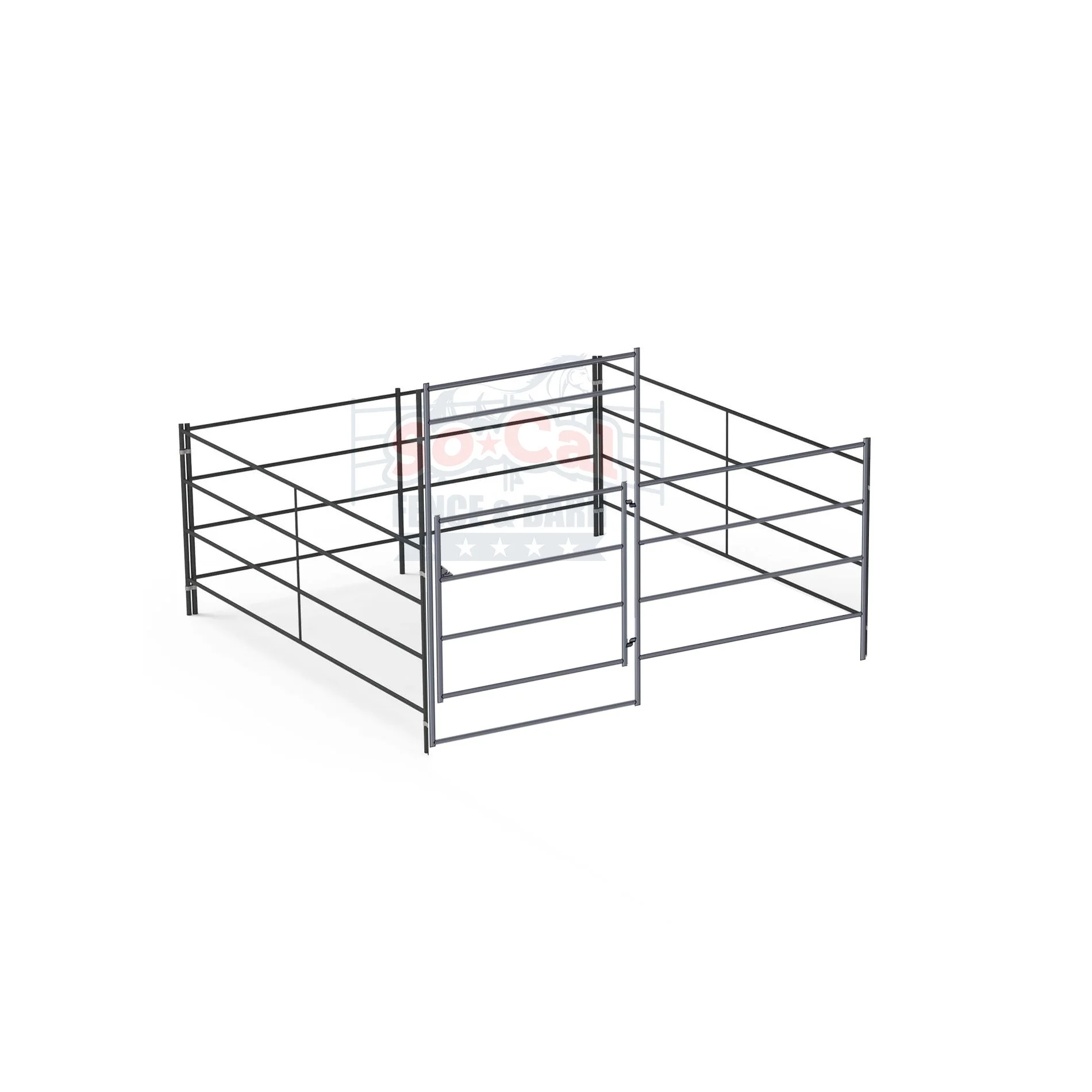 12×12 Horse Stall Kit (4-Rail)