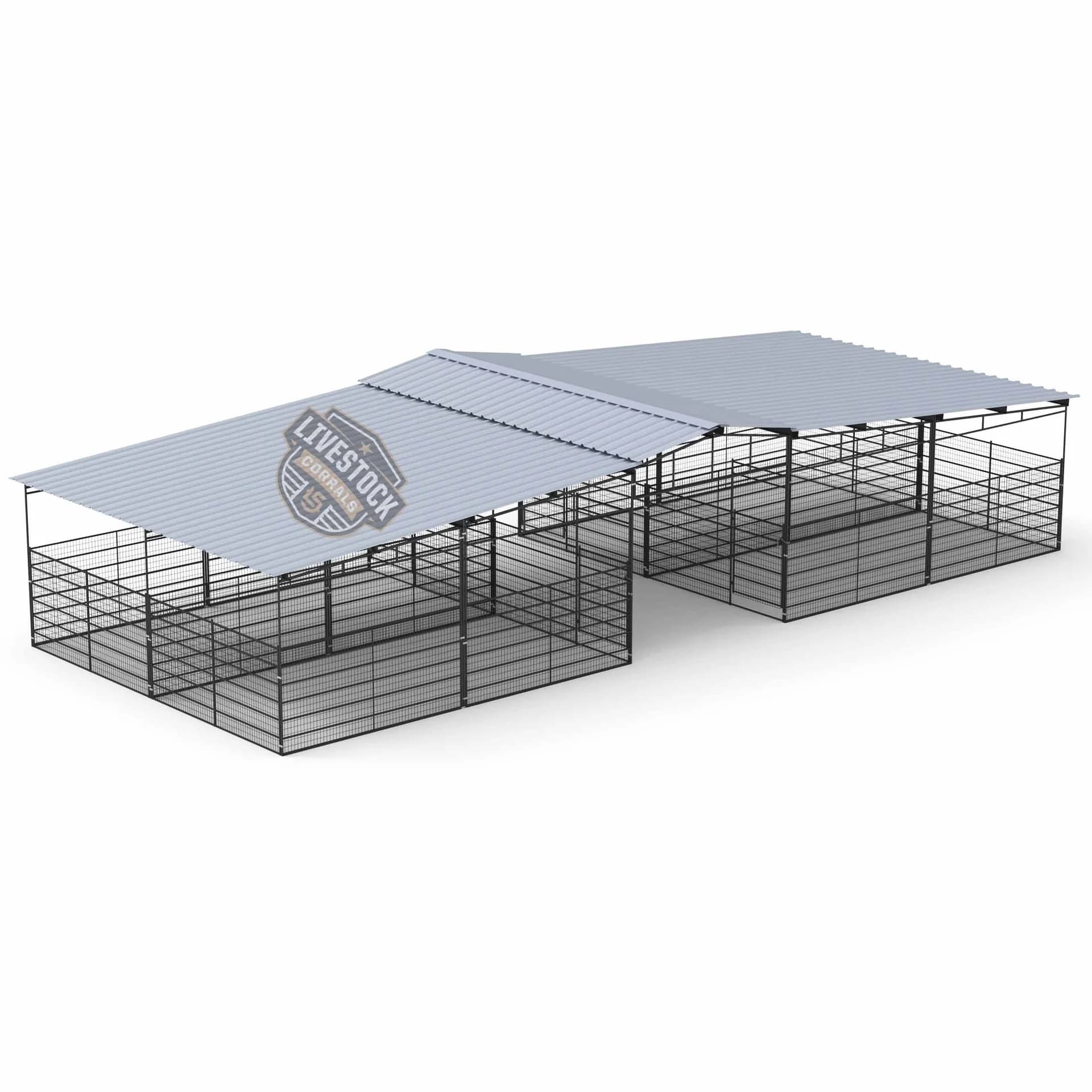 Pro Equine Facility Mare Motel | Fully Covered 12×24 Stalls | 6 ft Welded Wire Panels
