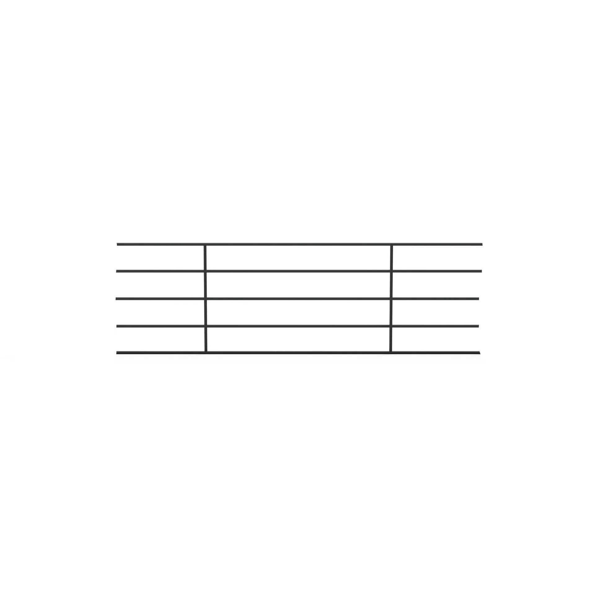 10 ft Continuous Fence Panel, Powder-Coated, 1-1/4" (5-Rail)