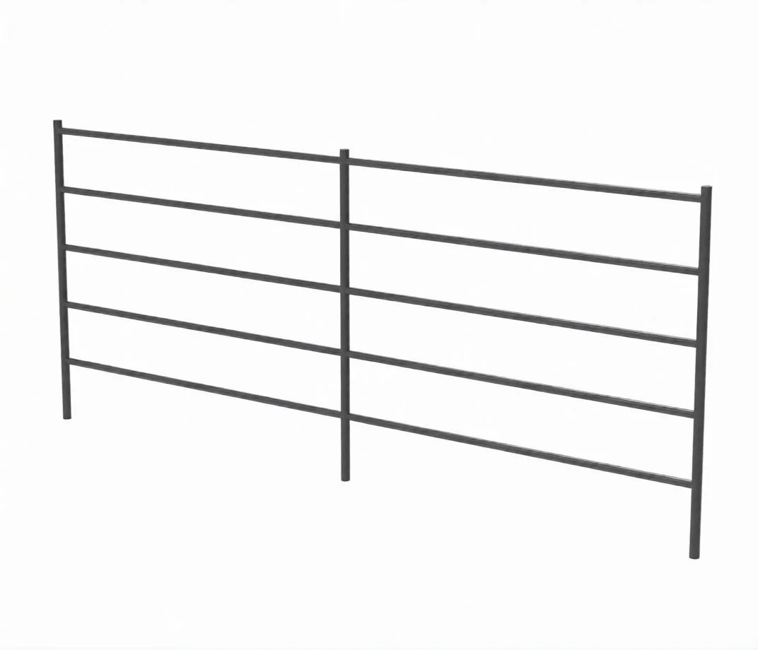 Premium 12×5 five-rail horse corral panel
