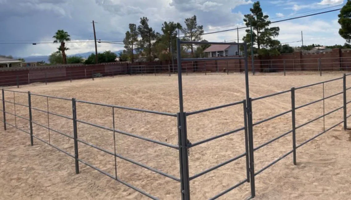 120 ft × Ft200 Riding Arena (4 Rail) 14-Gauge Steel Rustic — 120X200 HORSE ARENA KIT FOR SALE