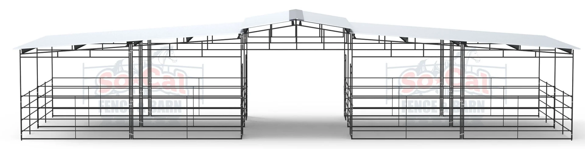 Mare Motel | Fully Covered 12×24 Stalls| | 4-Rail — product detail photo