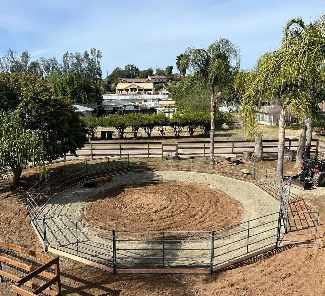 50 ft Economy Round Pen (5-Rail) 14-Gauge Steel Rangecraft — product detail photo