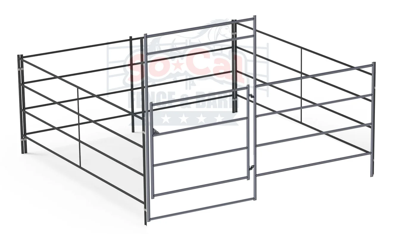 12×12 Horse Stall Kit (4-Rail) — 12' x 12' Horse Stall Kit For Sale