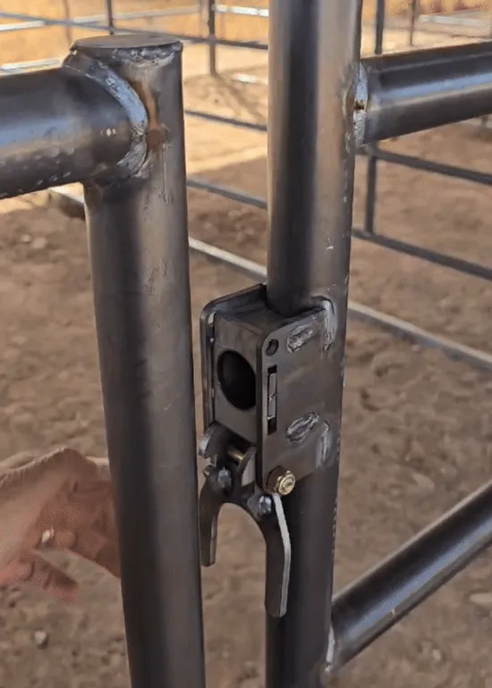 40 ft Round Pen (5-Rail) 14-Gauge Steel — The Included Bow Gate Will Have Our EZ-Latch Gate Latch